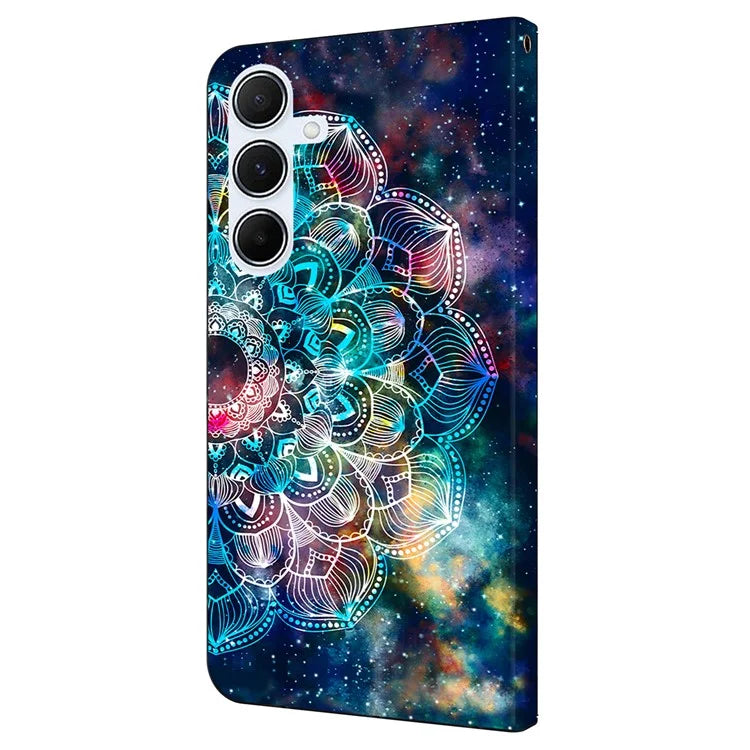 For Samsung Galaxy A15 4G / 5G Case Pattern Printed Protective Cover TPU+PU Leather Flip Phone Case