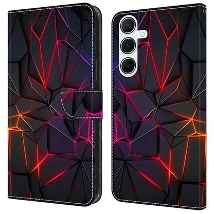 For Samsung Galaxy A16 5G Case Pattern Printed Protective Cover TPU+PU Leather Flip Phone Case