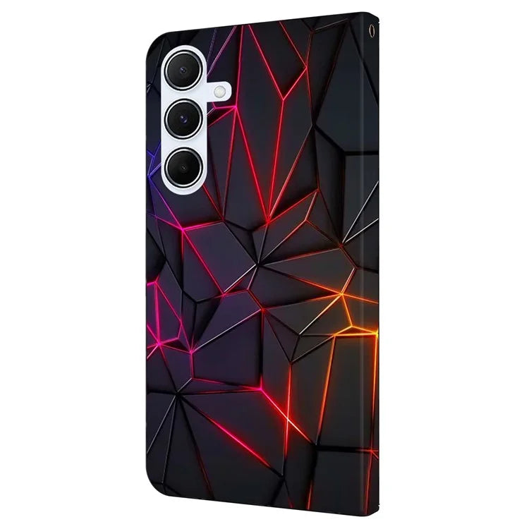For Samsung Galaxy A16 5G Case Pattern Printed Protective Cover TPU+PU Leather Flip Phone Case