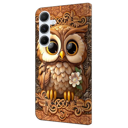 For Samsung Galaxy A16 5G Case Pattern Printed Protective Cover TPU+PU Leather Flip Phone Case
