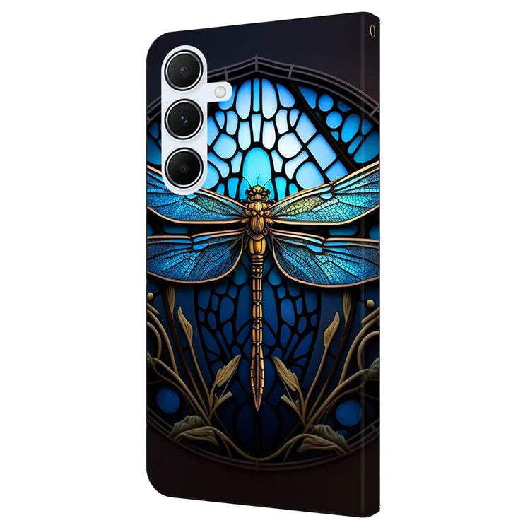 For Samsung Galaxy A24 4G (162.1 x 77.6 x 8.3mm) Case Pattern Printed Protective Cover TPU+PU Leather Flip Phone Case