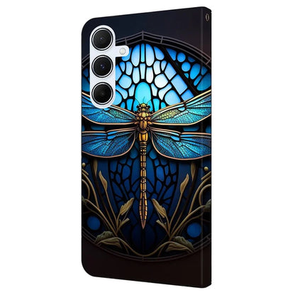 For Samsung Galaxy A24 4G (162.1 x 77.6 x 8.3mm) Case Pattern Printed Protective Cover TPU+PU Leather Flip Phone Case