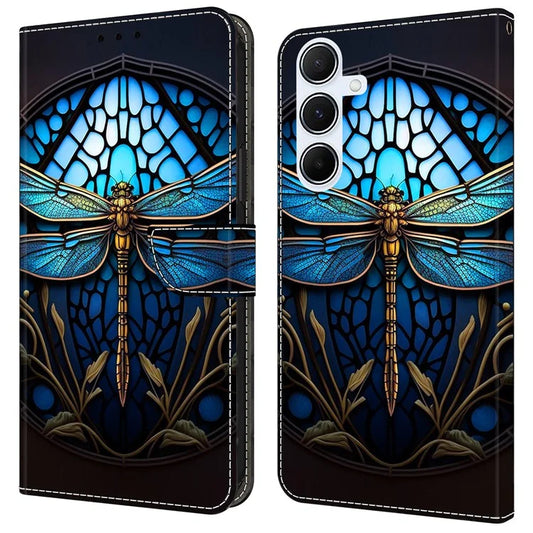 For Samsung Galaxy A25 5G (Global) (161.0 x 76.5 x 8.3mm) Case Pattern Printed Protective Cover TPU+PU Leather Flip Phone Case