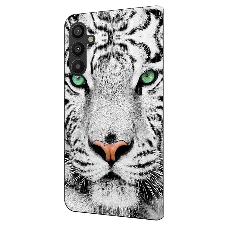 For Samsung Galaxy A34 5G Case Pattern Printed Protective Cover TPU+PU Leather Flip Phone Case