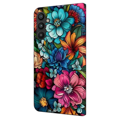 For Samsung Galaxy A34 5G Case Pattern Printed Protective Cover TPU+PU Leather Flip Phone Case