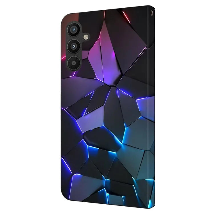 For Samsung Galaxy A34 5G Case Pattern Printed Protective Cover TPU+PU Leather Flip Phone Case