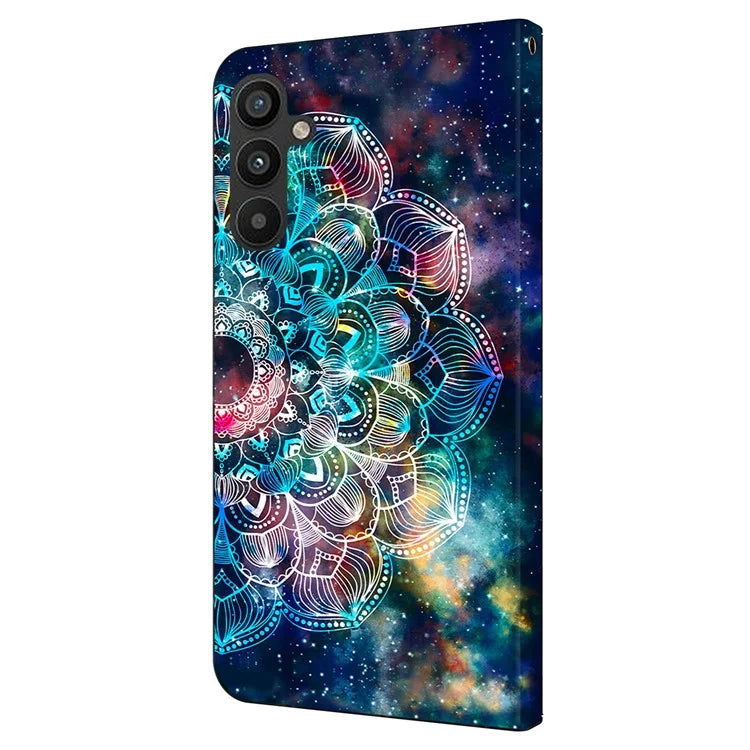 For Samsung Galaxy A34 5G Case Pattern Printed Protective Cover TPU+PU Leather Flip Phone Case