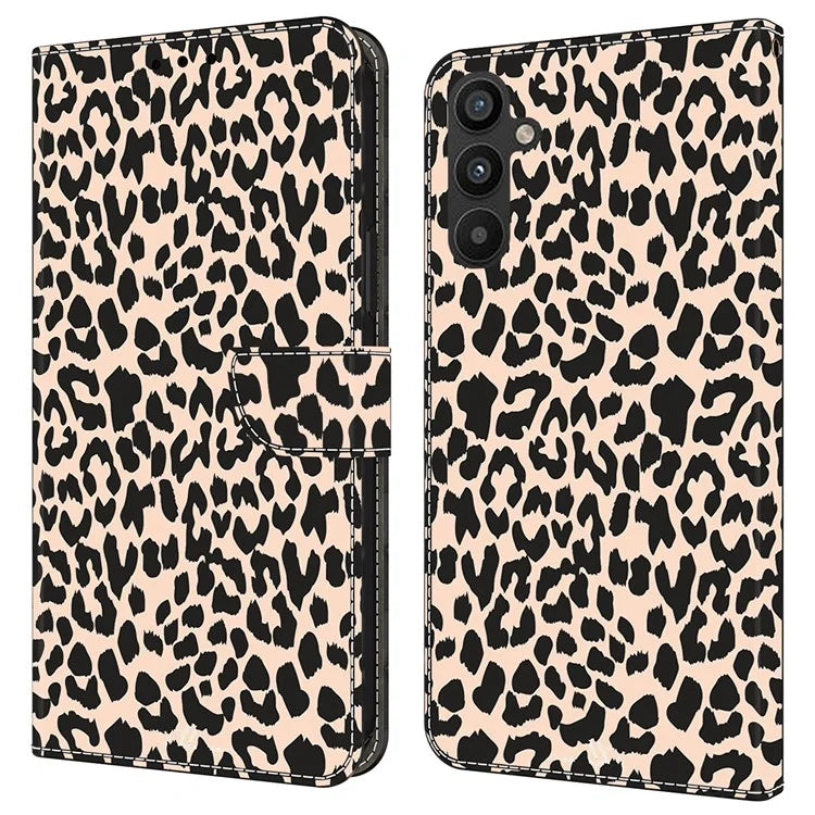 For Samsung Galaxy A35 5G Case Pattern Printed Protective Cover TPU+PU Leather Flip Phone Case