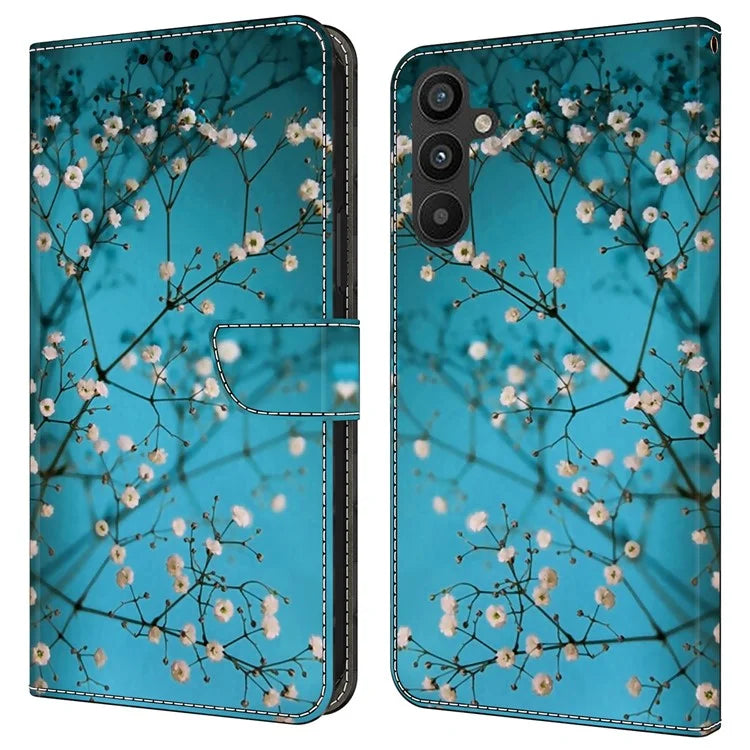For Samsung Galaxy A35 5G Case Pattern Printed Protective Cover TPU+PU Leather Flip Phone Case