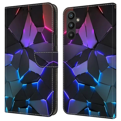 For Samsung Galaxy A35 5G Case Pattern Printed Protective Cover TPU+PU Leather Flip Phone Case