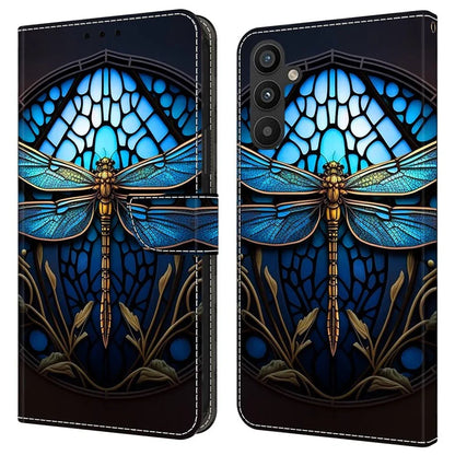 For Samsung Galaxy A35 5G Case Pattern Printed Protective Cover TPU+PU Leather Flip Phone Case