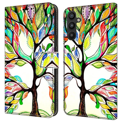 For Samsung Galaxy A35 5G Case Pattern Printed Protective Cover TPU+PU Leather Flip Phone Case