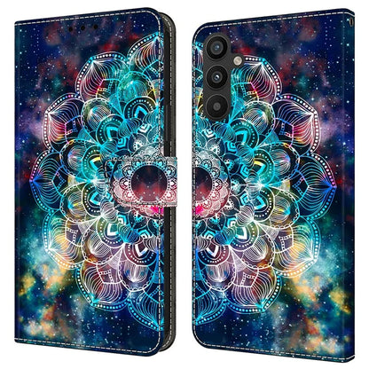For Samsung Galaxy A35 5G Case Pattern Printed Protective Cover TPU+PU Leather Flip Phone Case
