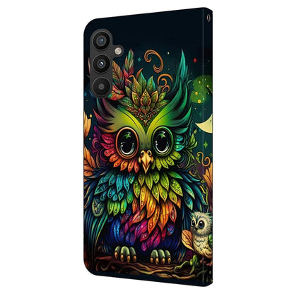 For Samsung Galaxy A35 5G Case Pattern Printed Protective Cover TPU+PU Leather Flip Phone Case