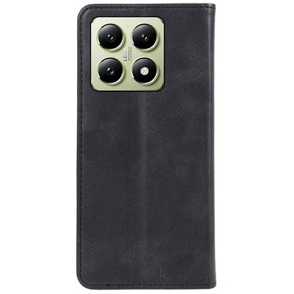 For Xiaomi 14T Pro Case Strong Magnetic PU Leather Phone Cover Calf Texture