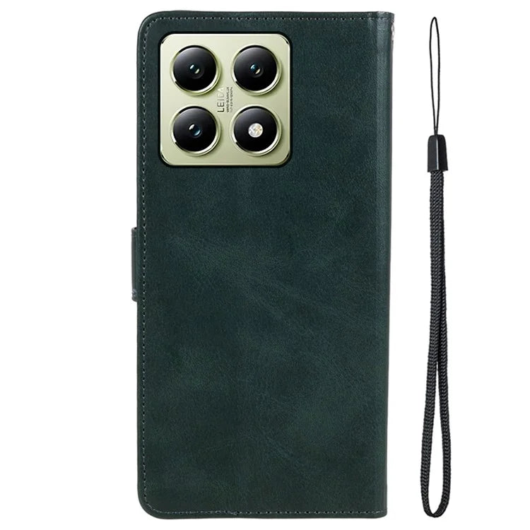 For Xiaomi 14T Pro Case PU Leather Wallet Protective Phone Cover Calf Texture