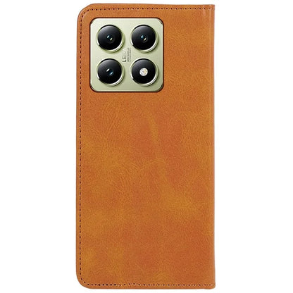 For Xiaomi 14T Case Strong Magnetic PU Leather Phone Cover Calf Texture