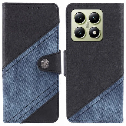 For Xiaomi 14T Case Splicing Texture Leather Phone Cover Viewing Stand