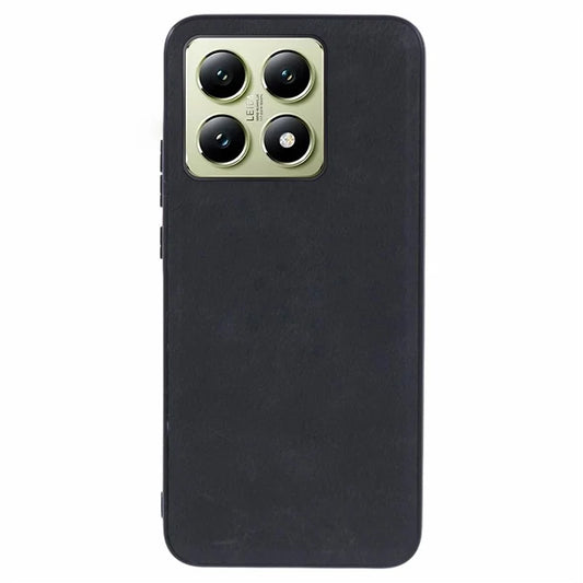 For Xiaomi 14T Case Retro Leather Coated PC+TPU Phone Cover