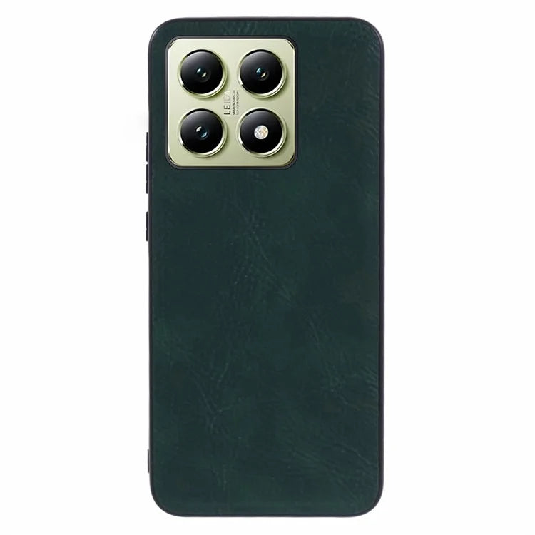 For Xiaomi 14T Case Retro Leather Coated PC+TPU Phone Cover