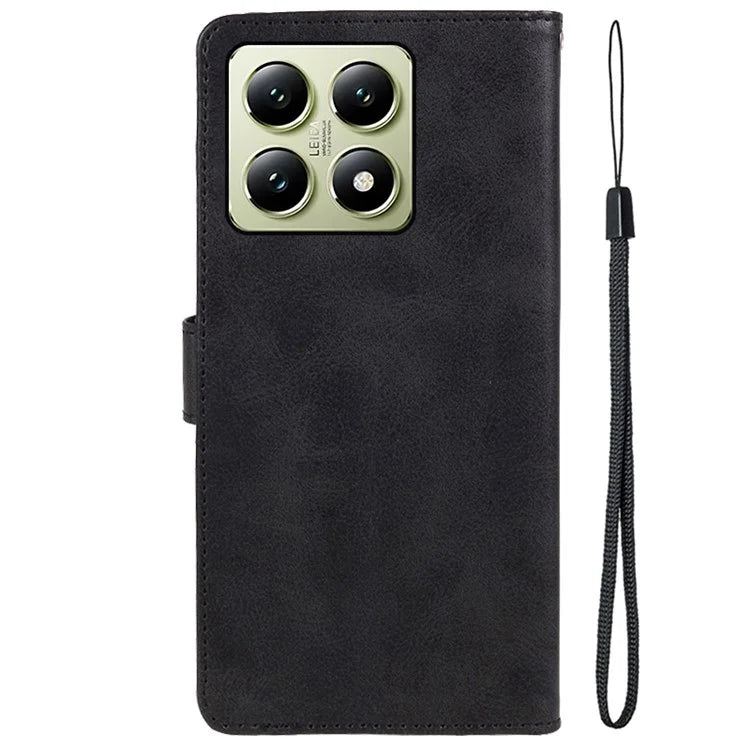 For Xiaomi 14T Case PU Leather Wallet Protective Phone Cover Calf Texture