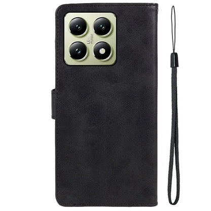 For Xiaomi 14T Case PU Leather Wallet Protective Phone Cover Calf Texture