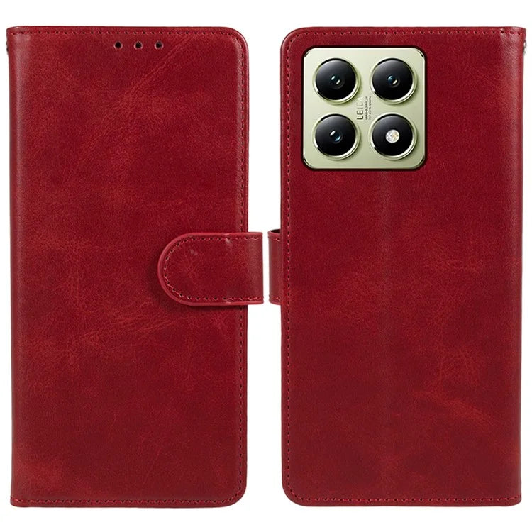 For Xiaomi 14T Case PU Leather Wallet Protective Phone Cover Calf Texture