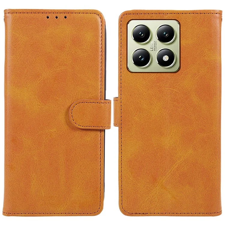 For Xiaomi 14T Case PU Leather Wallet Protective Phone Cover Calf Texture
