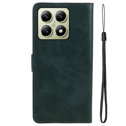 For Xiaomi 14T Case PU Leather Wallet Protective Phone Cover Calf Texture