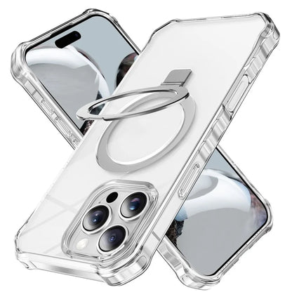For iPhone 16 Pro Case Small Wavy Edge Compatible with MagSafe Clear Anti-Drop PC+TPU Phone Cover