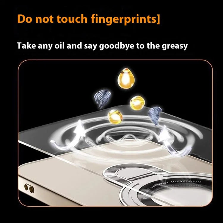 For iPhone 16 Pro Max Case Ring Kickstand Electroplating PC Phone Cover with Lens Film Compatible with MagSafe