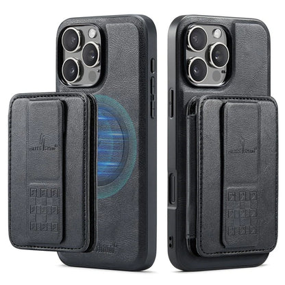 FIERRE SHANN 028 Style For iPhone 16 Pro Max Case Magnetic Detachable Card Slots Leather Back Cover