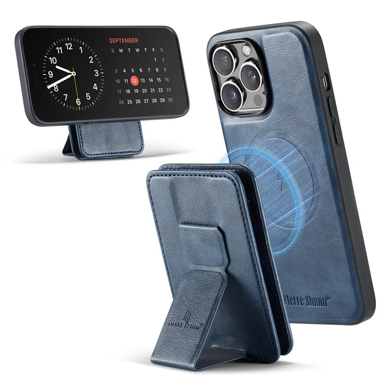 FIERRE SHANN 028 Style For iPhone 16 Pro Max Case Magnetic Detachable Card Slots Leather Back Cover