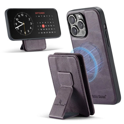 FIERRE SHANN 028 Style For iPhone 16 Pro Max Case Magnetic Detachable Card Slots Leather Back Cover
