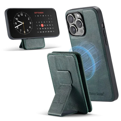 FIERRE SHANN 028 Style For iPhone 16 Pro Max Case Magnetic Detachable Card Slots Leather Back Cover