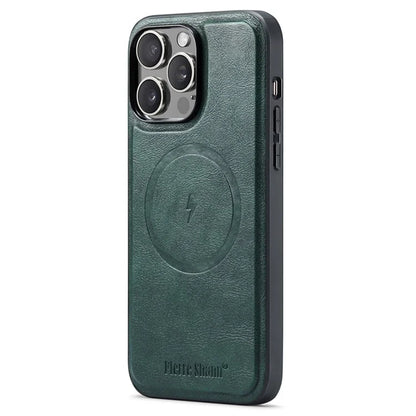 FIERRE SHANN 028 Style For iPhone 16 Pro Max Case Magnetic Detachable Card Slots Leather Back Cover