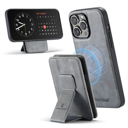 FIERRE SHANN 028 Style For iPhone 16 Pro Max Case Magnetic Detachable Card Slots Leather Back Cover