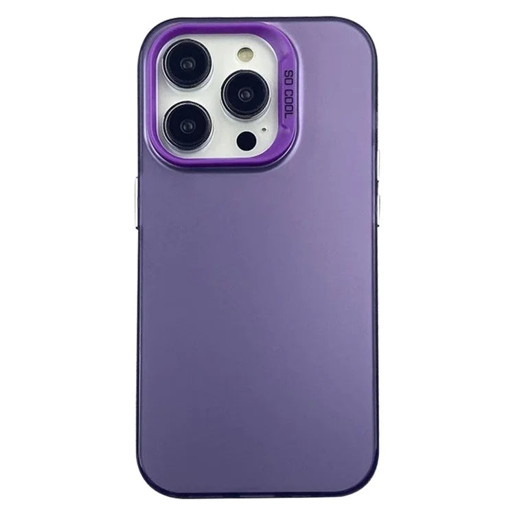 For iPhone 15 Pro Max Case IMD Silver Color Finish TPU+PC Phone Cover