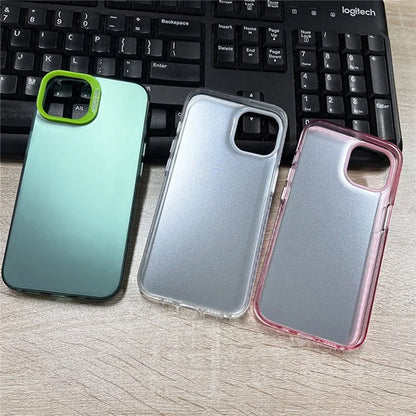 For iPhone 15 Pro Max Case IMD Silver Color Finish TPU+PC Phone Cover