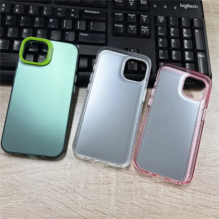 For iPhone 15 Pro Max Case IMD Silver Color Finish TPU+PC Phone Cover
