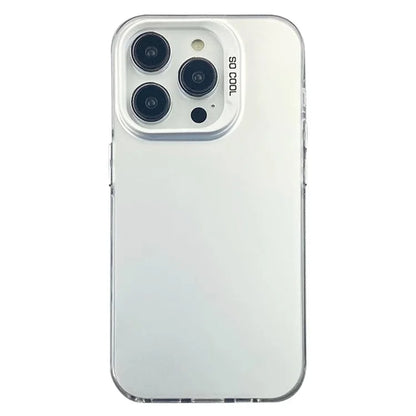 For iPhone 14 Pro Case IMD Silver Color Finish TPU+PC Phone Cover