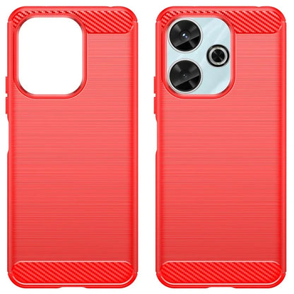 For Xiaomi Redmi 13 4G  /  13 5G  /  Poco M6 4G  /  Note 13R 5G  /  Poco M6 Plus 5G Case Carbon Fiber Texture TPU Brushed Phone Cover