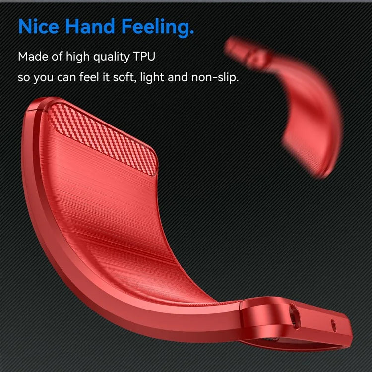 For Xiaomi Redmi 13 4G  /  13 5G  /  Poco M6 4G  /  Note 13R 5G  /  Poco M6 Plus 5G Case Carbon Fiber Texture TPU Brushed Phone Cover