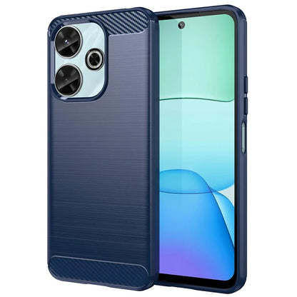 For Xiaomi Redmi 13 4G  /  13 5G  /  Poco M6 4G  /  Note 13R 5G  /  Poco M6 Plus 5G Case Carbon Fiber Texture TPU Brushed Phone Cover