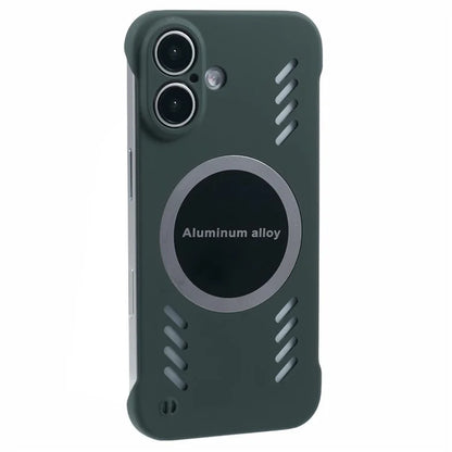 For iPhone 16 Plus Case Hard PC Frameless Heat Dissipation Phone Cover