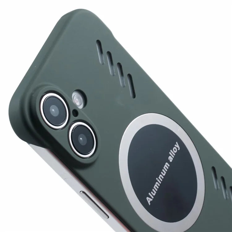 For iPhone 16 Plus Case Hard PC Frameless Heat Dissipation Phone Cover