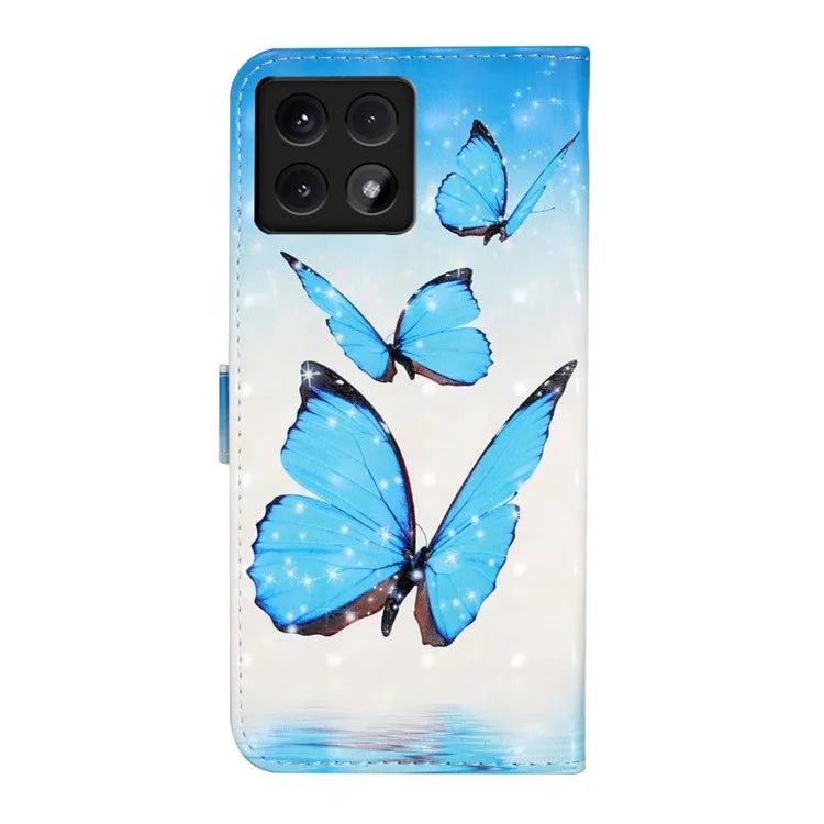 For Xiaomi 14T Case 3D Creative Pattern PU Leather Stand Phone Cover