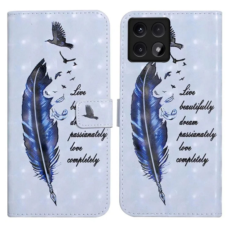 For Xiaomi 14T Case 3D Creative Pattern PU Leather Stand Phone Cover