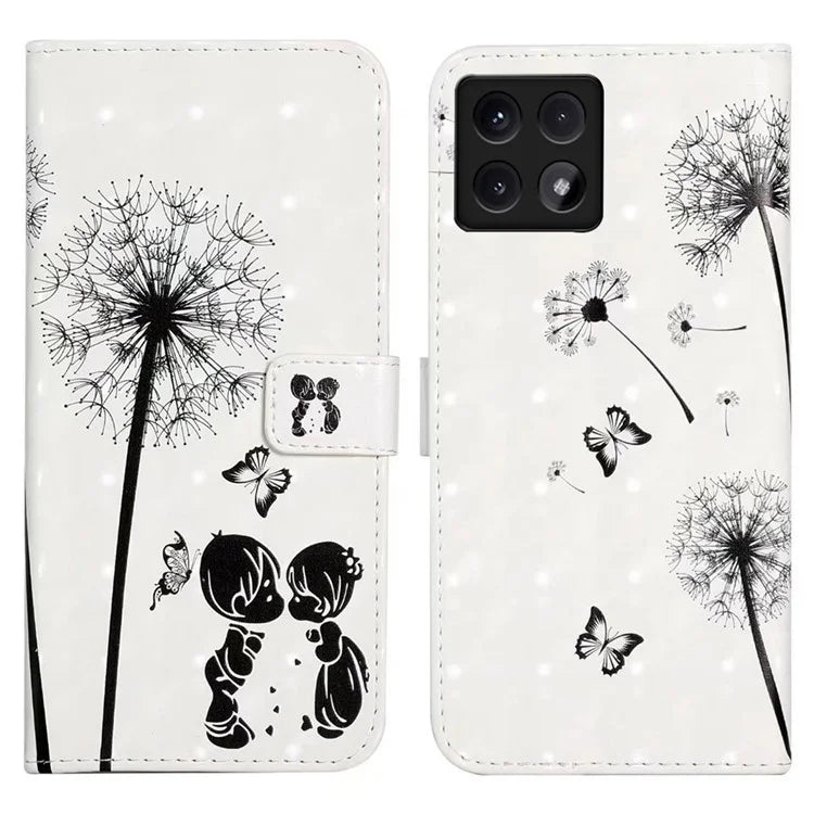 For Xiaomi 14T Case 3D Creative Pattern PU Leather Stand Phone Cover