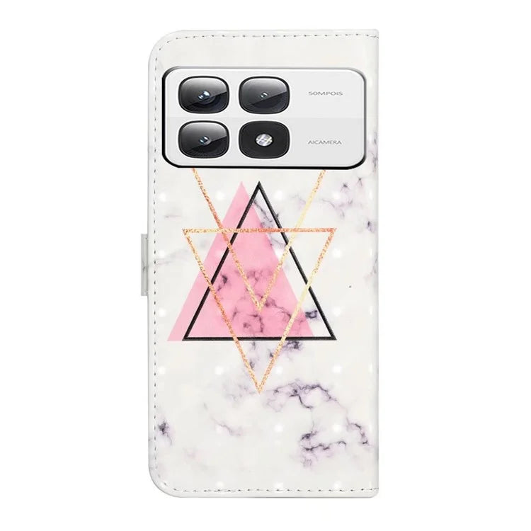 For Xiaomi 14T Pro Case 3D Creative Pattern PU Leather Stand Phone Cover